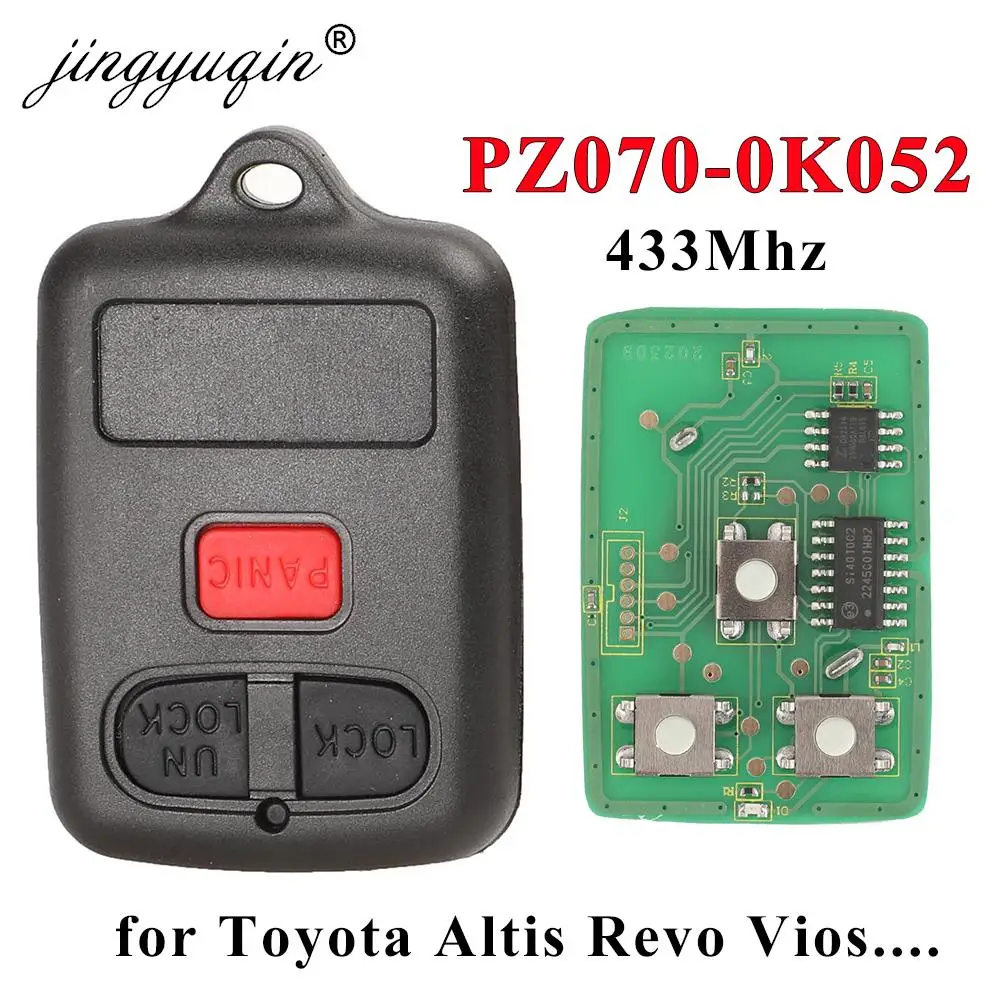 Jingyuqin PZ070-0K052 3-przyciskowy zdalny kluczyk samochodowy pasowany BYD do brelok samochodowego Toyota Altis Revo Vios nadajnik zdalnego