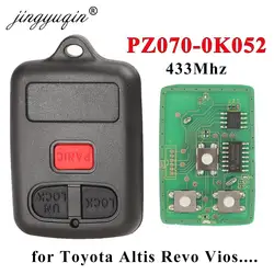 Jingyuqin PZ070-0K052 3-przyciskowy zdalny kluczyk samochodowy pasowany BYD do brelok samochodowego Toyota Altis Revo Vios nadajnik zdalnego sterowania 433Mhz