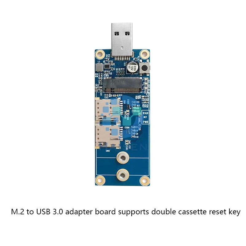 HAISEN M.2 to USB3.0 Development Board suitable for LTE 42*30mm and 52*30mm modules with M.2 94*31mm*18mm