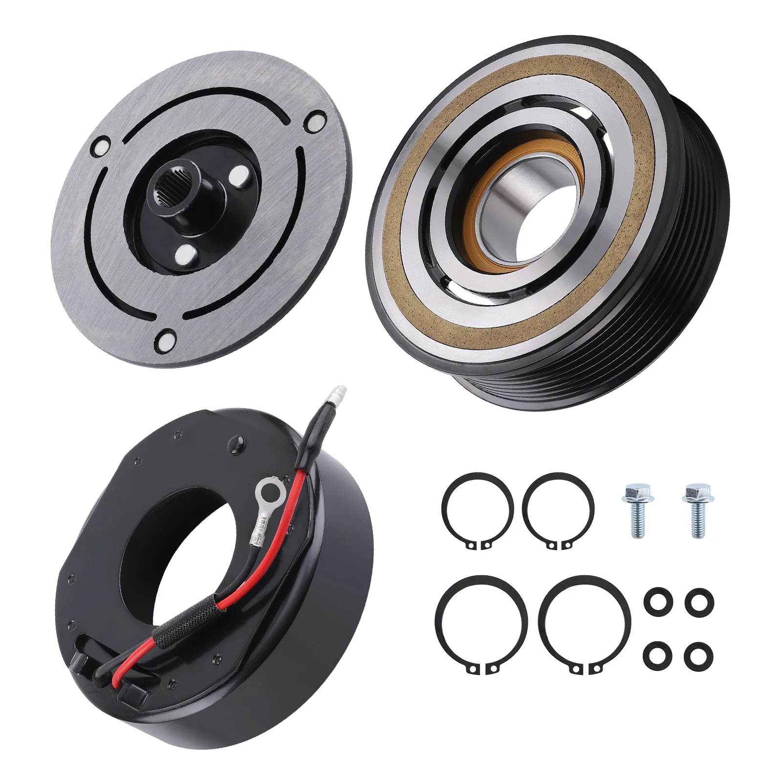 ZESTAW SPRZĘGŁA KOMPRESORA KLIMATYZACJI, KOŁO PASOWE, CEWKA DO Toyota Tacoma 2.7L 3.5L 2016 - 2020