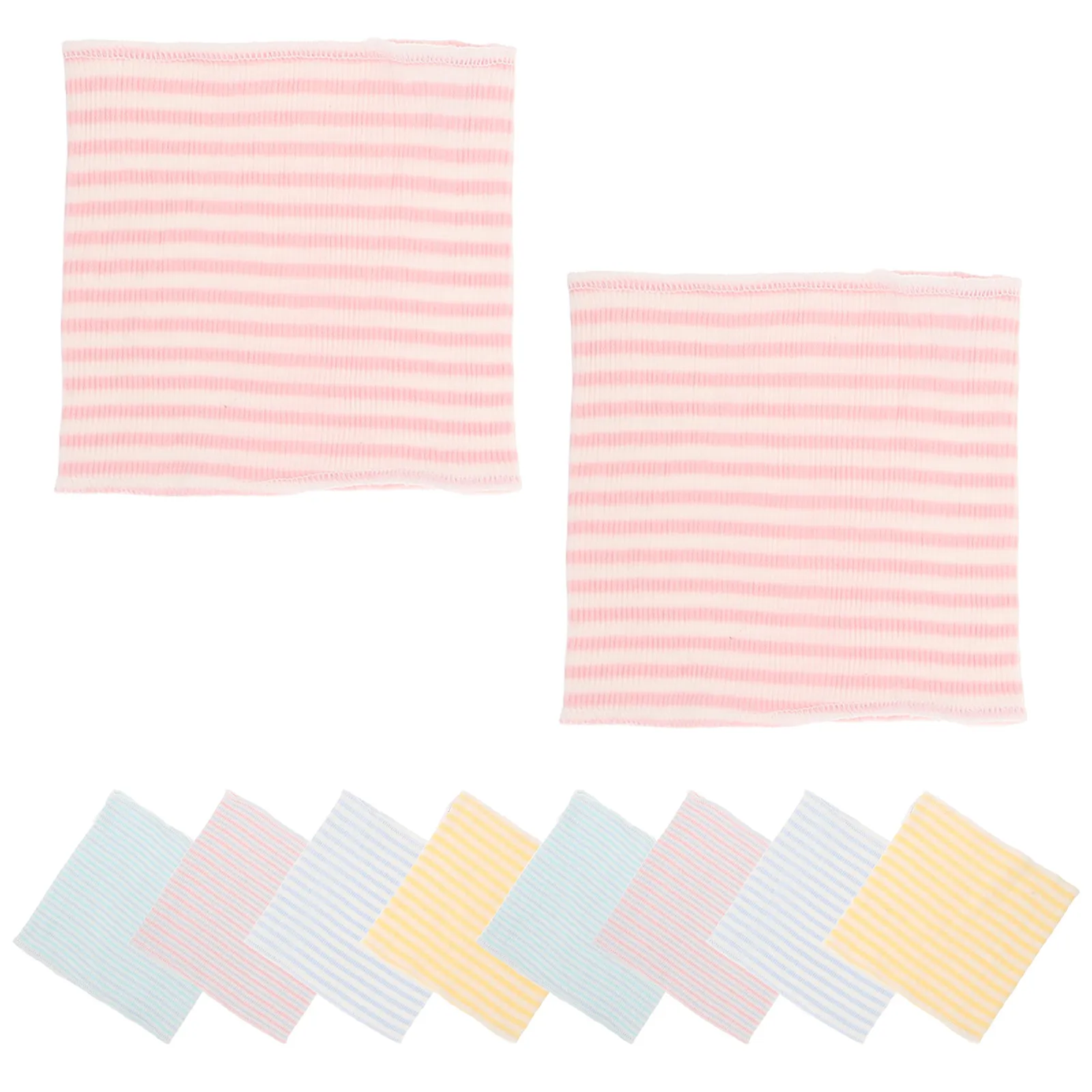 10Pcs Striped Cotton Baby Belly Band High Elasticity Soft Infant Tummy Wrap for Newborn Warmth Umbilical Cord Protection