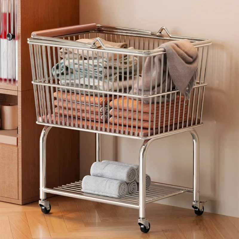 Household dirty clothes basket, antique clothes storage basket, bathroom laundry basket