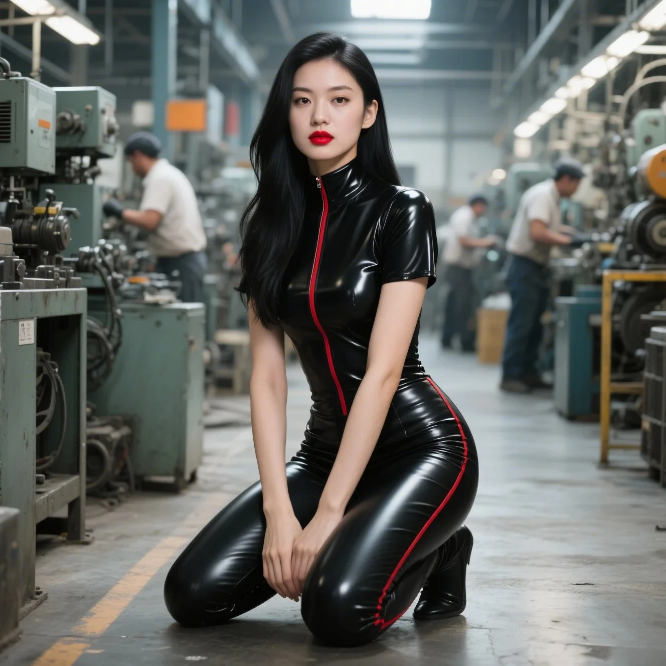 

Латексный резиновый комбинезон Gummi с короткими рукавами, обтягивающее боди, костюм, униформа, косплей, вечеринка ручной работы