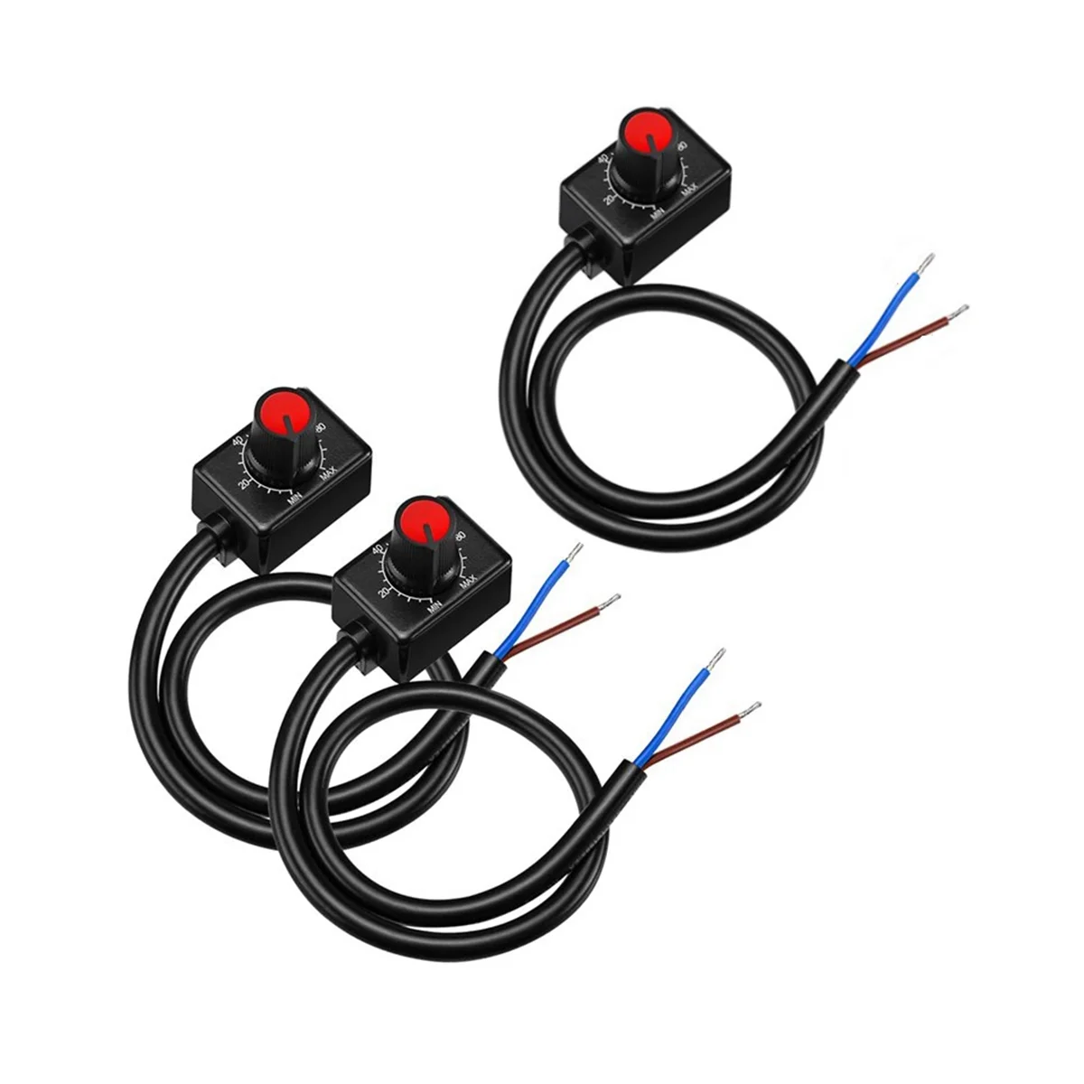 

DC 0/1-10V Knob LED Dimmer, Low Voltage Passive Dimmer PWM Dimming for 0-10V or 1-10V Dimmable Electronic LED Driver 3Pc