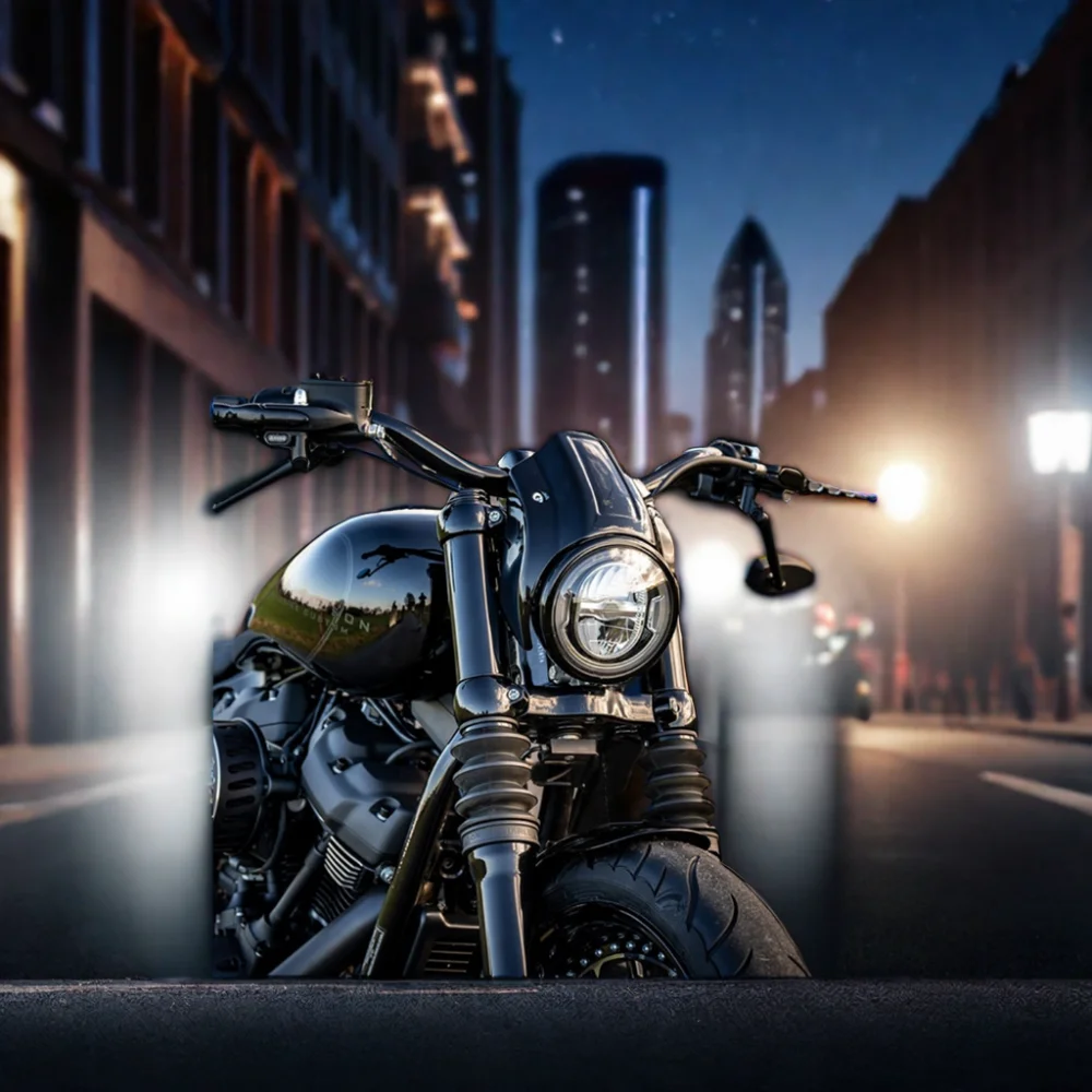 

STLF Modified Retro Motorcycle Front Fairing for 883 XL1200 Windshield Screen Bodywork Panels Headlight Housing in ABS Plastic