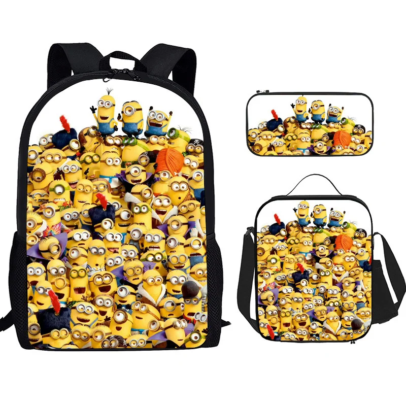 Despicables Me Anime Mochila Dos Desenhos Animados, Mochila Infantil, Mochila de Jardim de Infância, Cute Bob Travel Bag