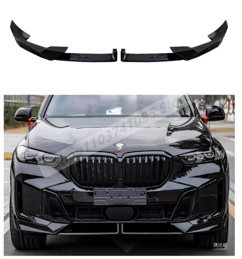 ABS Black Front Bumper Spoiler Lip Rear Trunk Diffuser Grille Mirror Cover Side Skirts Body Kit For BMW X5 G05 LCI 2024 2025