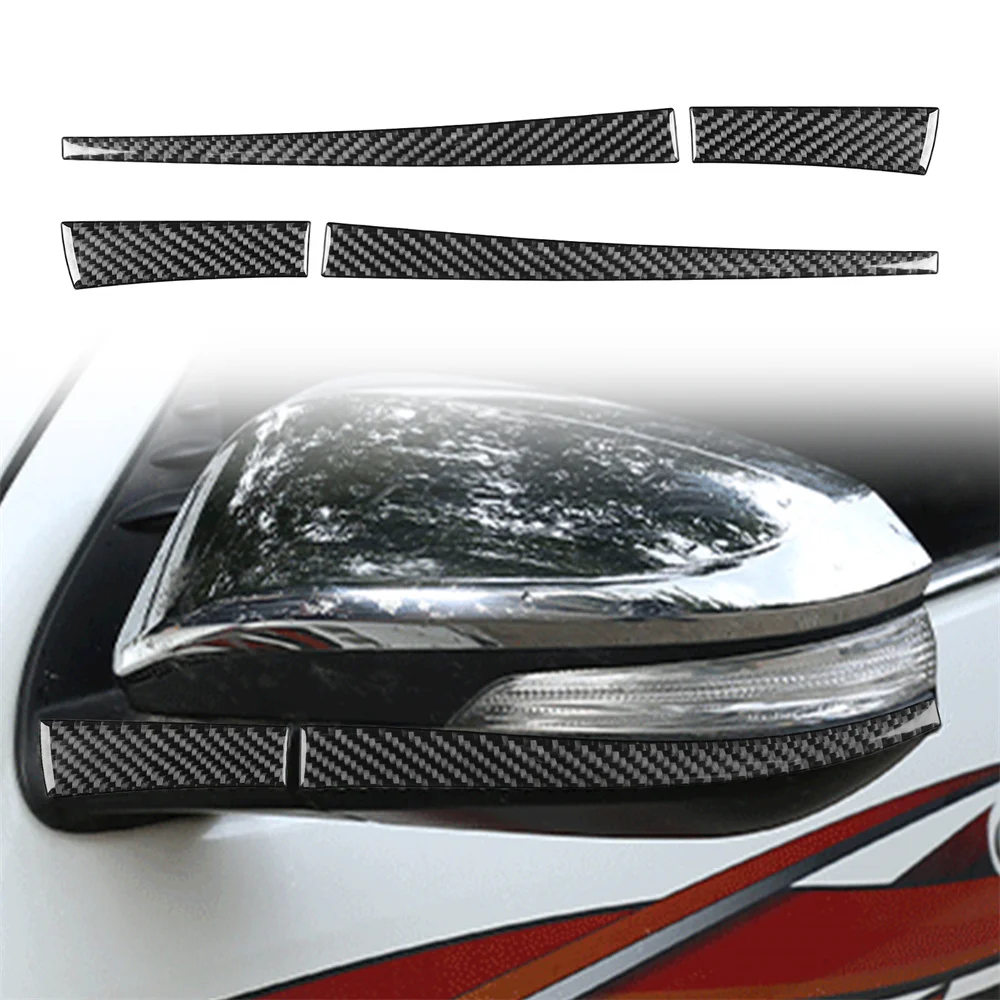 

4pcs For 2015-2021 Toyota HiLux Rearview Mirror Carbon Fiber Decorative Sticker