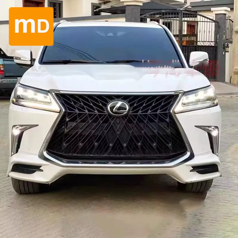 TRD Type Glossy Black Radiator Center Grilles Bumpers Guard For 2016-2021 Lexus LX570 Modified Car Accessories Upgrade