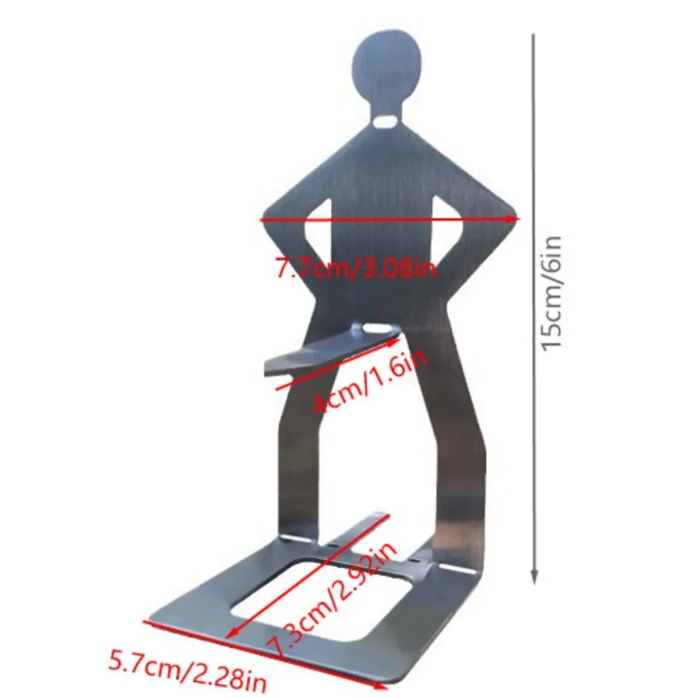 مضحك شواء الفولاذ المقاوم للصدأ شواء السجق حامل المحمولة في الهواء الطلق الإنسان الشواء السجق رف الديكور المطبخ أداة الطبخ