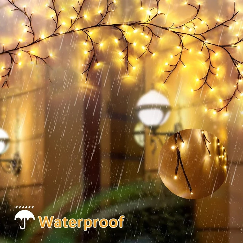 Wall Decor Lighting Tree - 1Pc 1.8m/5.9Ft 96LED Vine String Lights