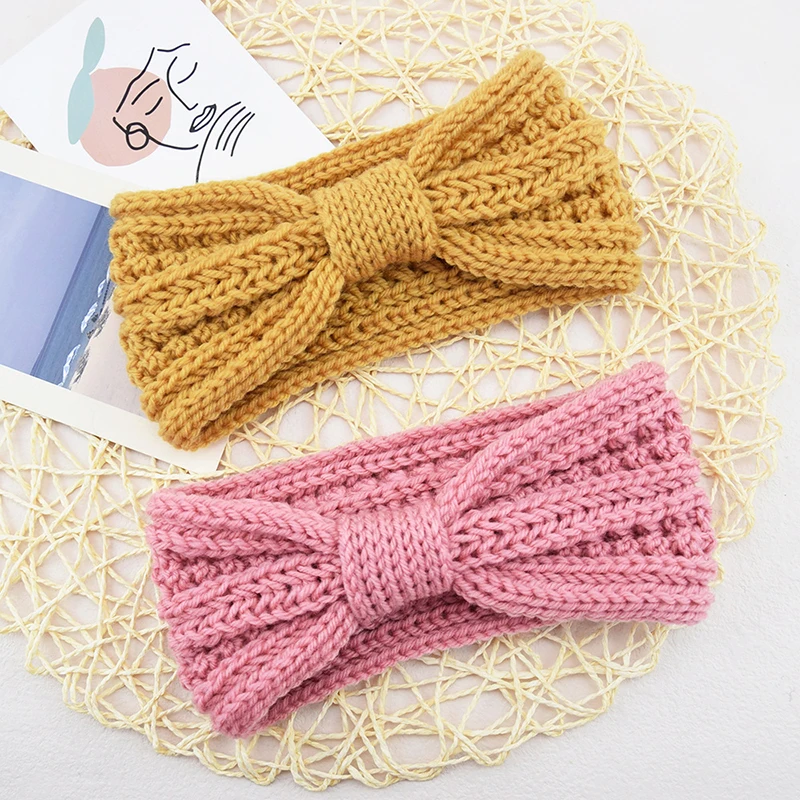 Winter Warm Headband for Women Woolen Knitting Headbands Wool Knitted Elastic Headband Headwear Girls Hair Band Hair Accessories