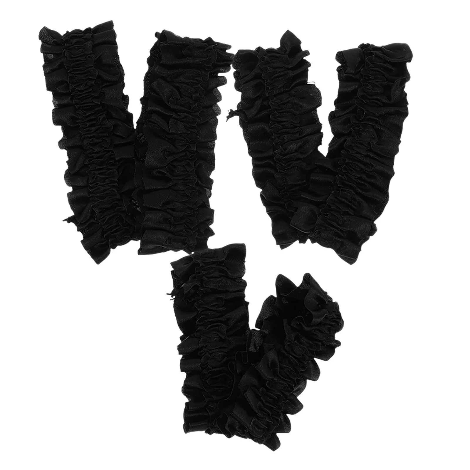 3 أزواج الرجال الساتان مطاطا كم الأربطة الدانتيل تقليم آمن العصابات الذراع العلوي المضادة للانزلاق قميص كم أصحاب استبدال اليومي الرسمي