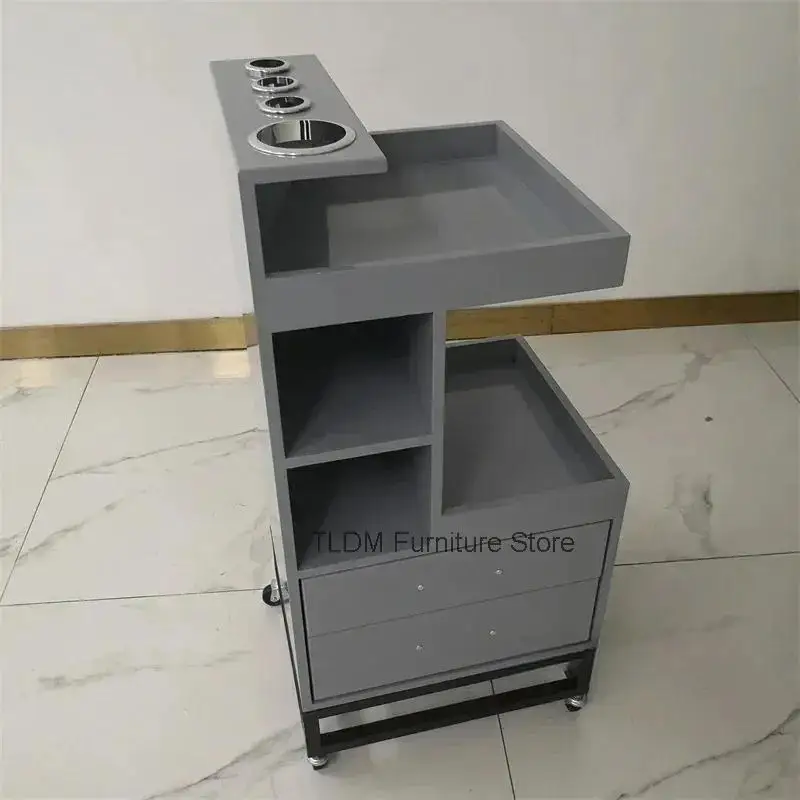 Barber Shop Board Tool Cart Salon Equipment Furniture Hair Stylist Storage Small Trolley With Wheels Beauty Salon Special Rack K