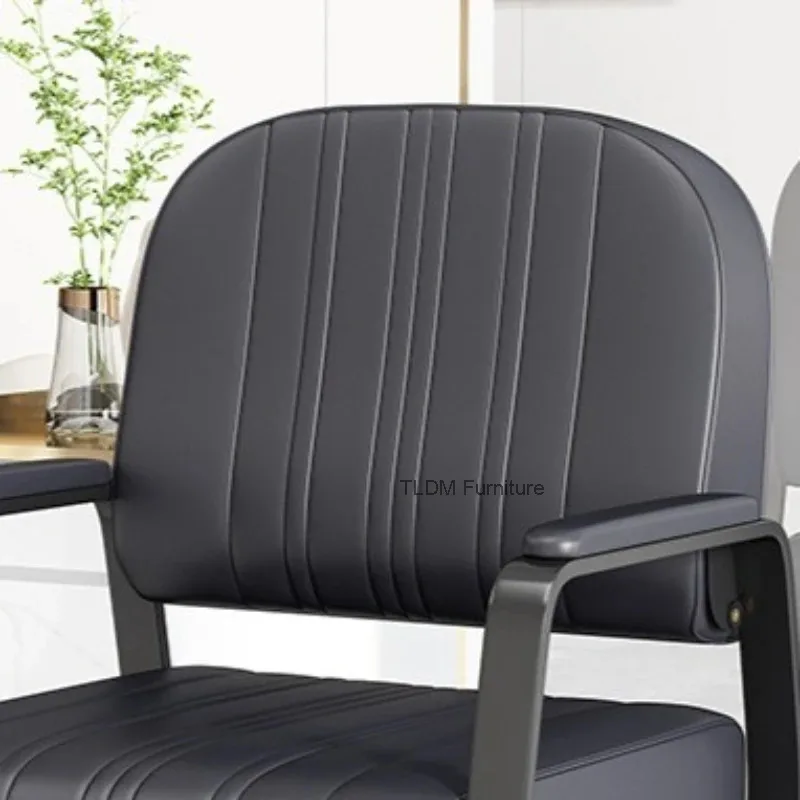 Hairdressing Shop Grooming Barber Chair Cutting High Rotatable Barber Chair Stainless Steel Armrest Salon Furniture Silla XYBC