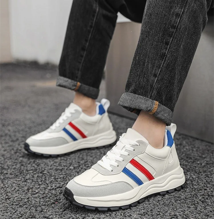 Fashionable Breathable Waterproof Durable Slip resistant Casual Increase by 4/6/8/10 centimeters Mens heightening shoes