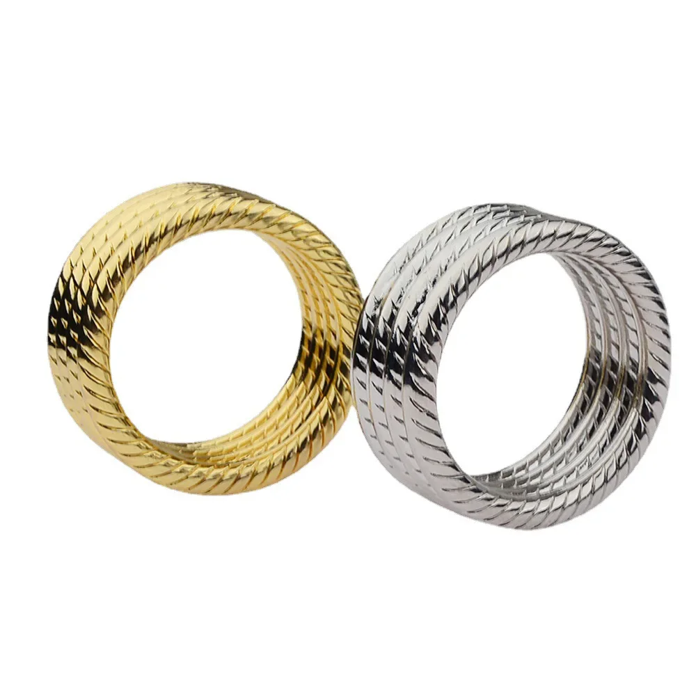 

Gold Silver Penis Ring Scrotum Lock Ring Metal Four Layers Cock Rings Durable Bondage Erection Delay Ejaculation for Men