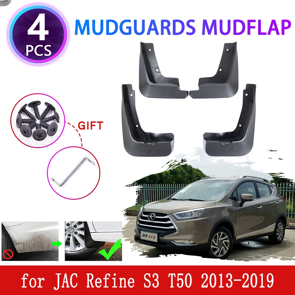 4PCS for JAC Refine S3 T50 T5 2013 2014 2015 2016 2017 2018 2019 Mudguards Mudflaps Fender Mud Flap Splash Guards Accessories