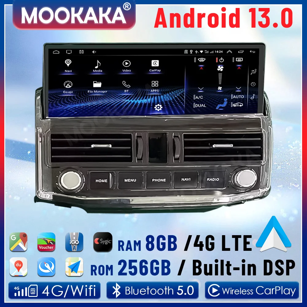 

12.3 Inch Android 13 Auto Radio Wireless Carplay GPS Navigation For Toyota 4Runner 2009-2022 Car Stereo Multimedia Player Screen
