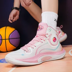 Basketball Shoes Summer New Breathable Wear-resistant Friction Student Anti-slip Shock-absorbing Sports Running Shoes