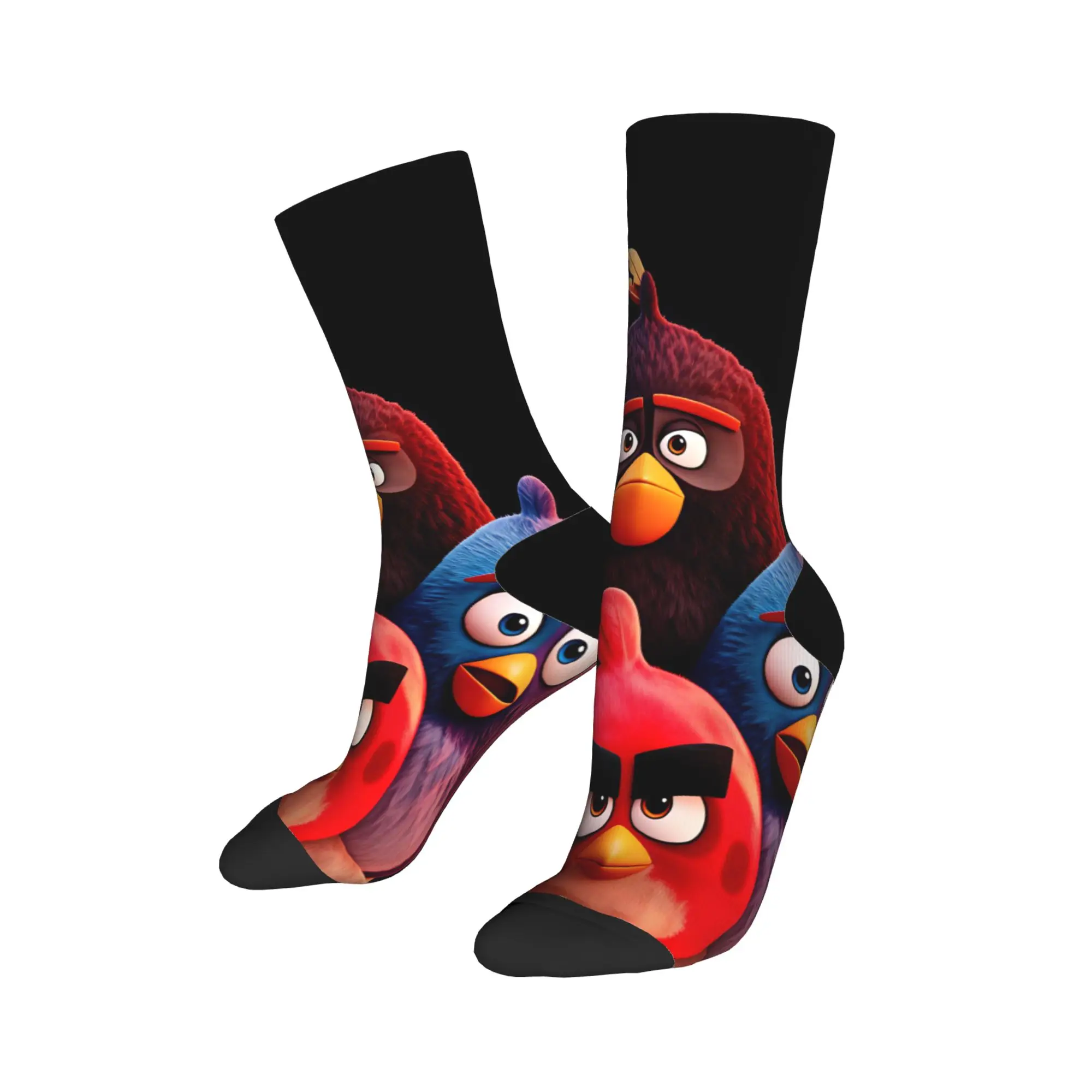 Men's Socks Birds Game  Stockings Anti Skid Breathable Socks Autumn Funny Printed Running Sports Socks