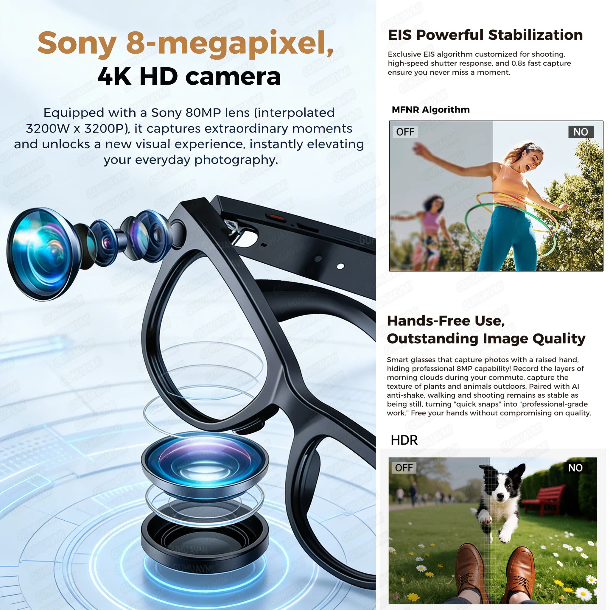 2026New Smart AI Glasses 4K 800W Camera ChatGPT Photos&Video 3600mAh Charging Case Power Bank 32GB Translation Music Sunglasses