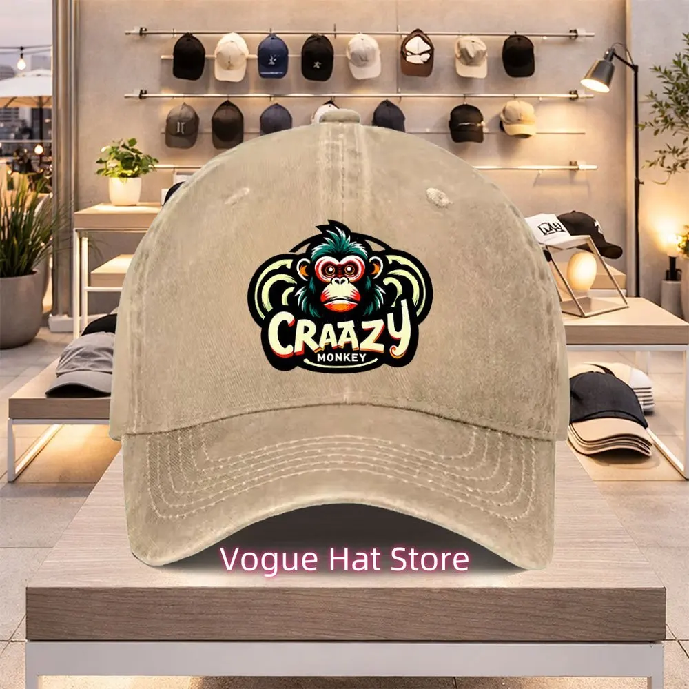 CRAAZY Monkey Baseball Cap for Men & Women - Adjustable Snapback Hat with Monkey Face, Lightweight Suitable for Carnival, Valent