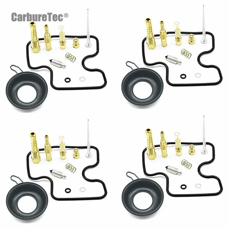 For Honda CB400 SUPER FOUR CB400SF NC30 1992-1999 Carburetor Repair Kit Chamber Seal  Float Valve Needle Vacuum Diaphragm 4 Sets