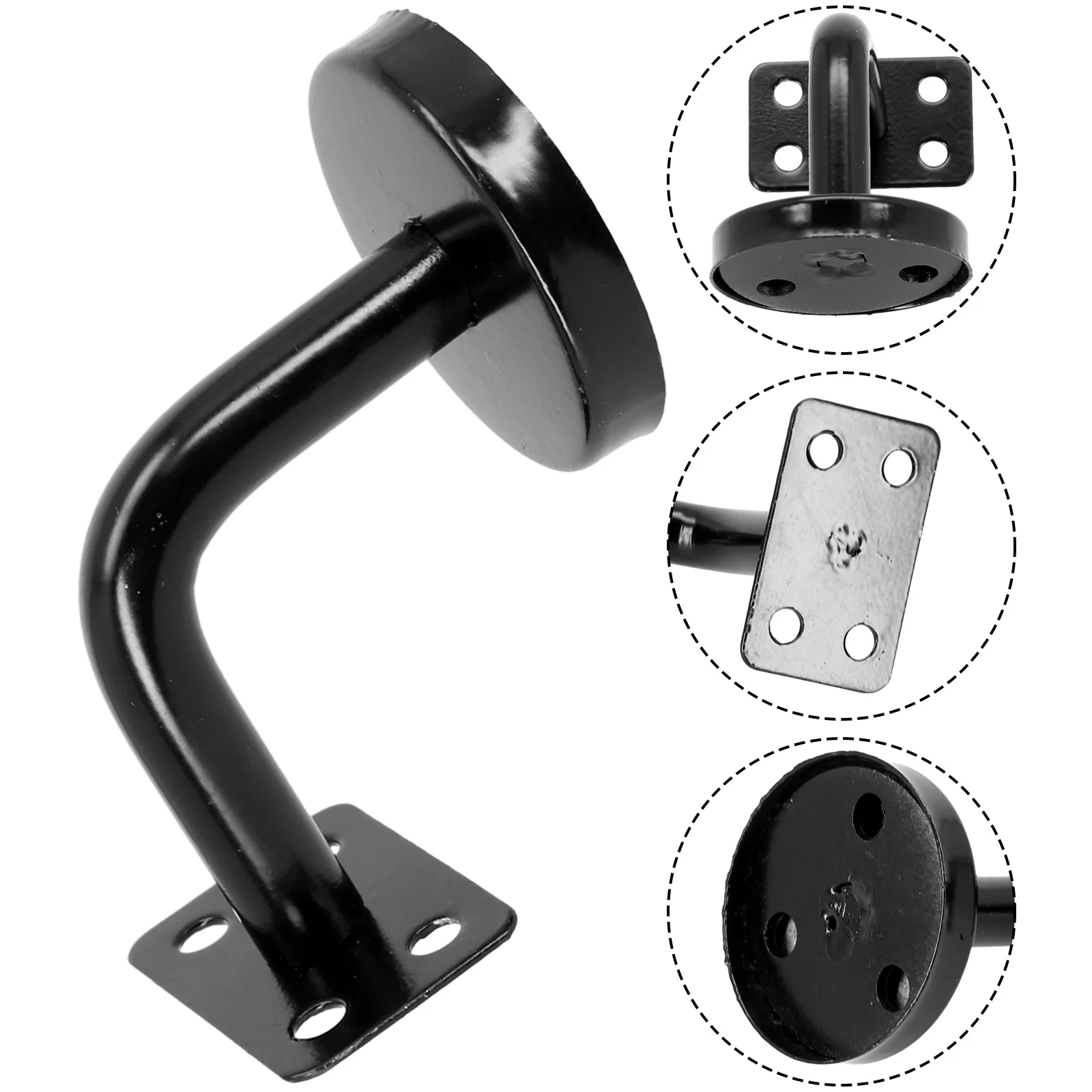 Stair Brackets Stair Handrail Brackets Stair Brackets Sturdy Black Wall Mount Bracket for Stair Handrails and Balustrades