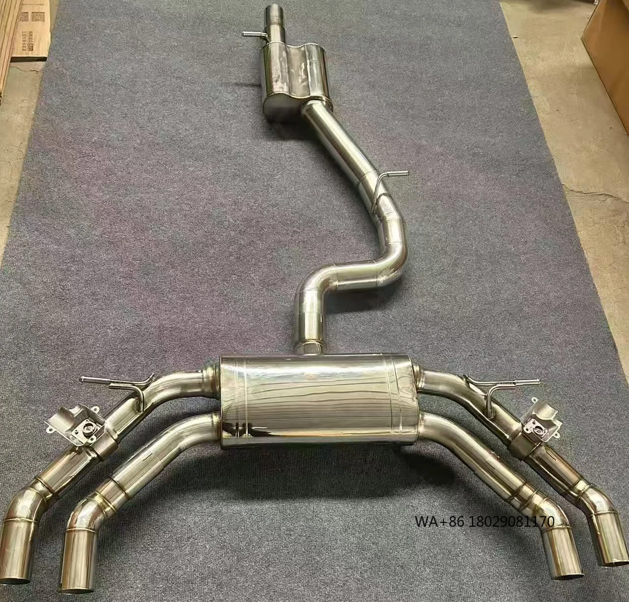

Stainless Steel Exhaust System Cat-back for S3 8V 2.0T Performance Exhaust Pipe