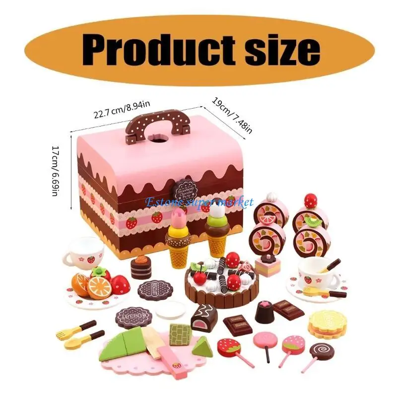 090B صينية كب كيك لعبة التطوير المبكر هدية تعليمية للأطفال مجموعة لعب المطبخ