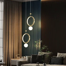 Modern Led Ring Pendant Light Ceiling Hanging Lamp for Bedroom Entrance Decoration Lighting Suspension Nordic Luminaire Fixture