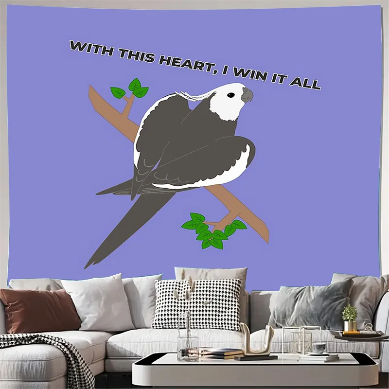 Tapiz bohemio Vintage, rama de árbol natural, pájaros, colgante de pared, decoración estética para habitación, arte de pared del dormitorio, textil para el hogar, decoración del hogar