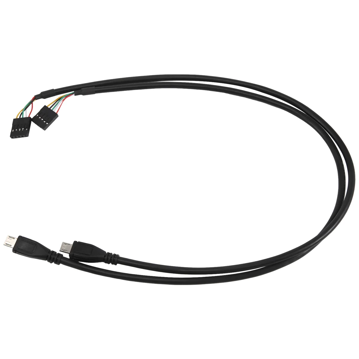 Cabezal hembra de placa base a micro-usb macho, Cable extensor Dupont, 5 pines, 50CM, paquete de 2