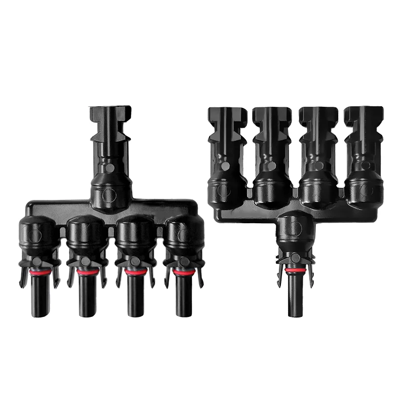 IP67 1000VDC 30A 1-to-4 Y-Branch Solar Connector, PV Branch Splitter Accessories, Efficient Solar Parts for Solar Panel Parallel