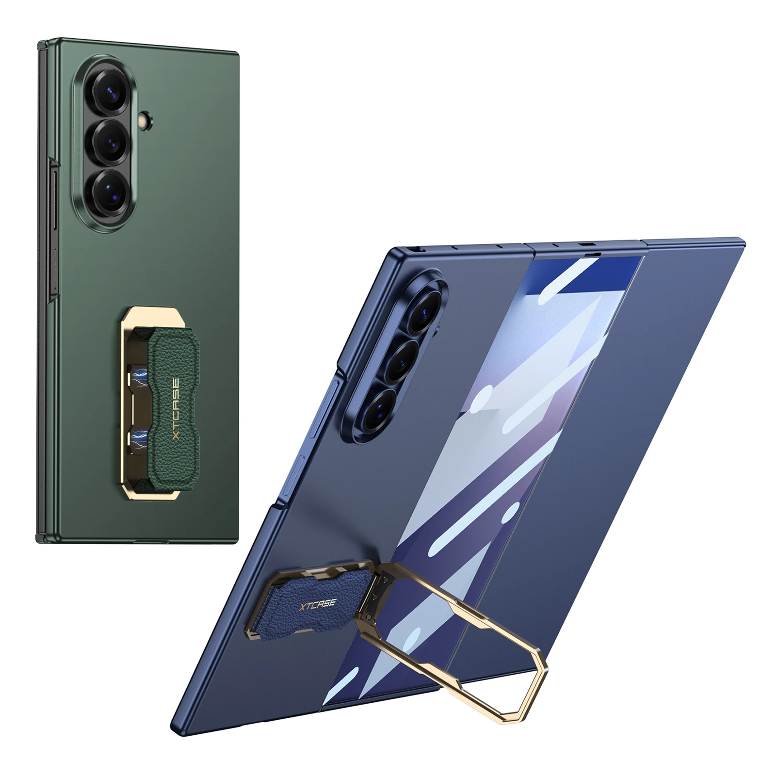 

Роскошный деловой чехол для телефона с кронштейном для Samsung Galaxy Z Fold 7, дизайн с противоударной защитной задней крышкой из пленки