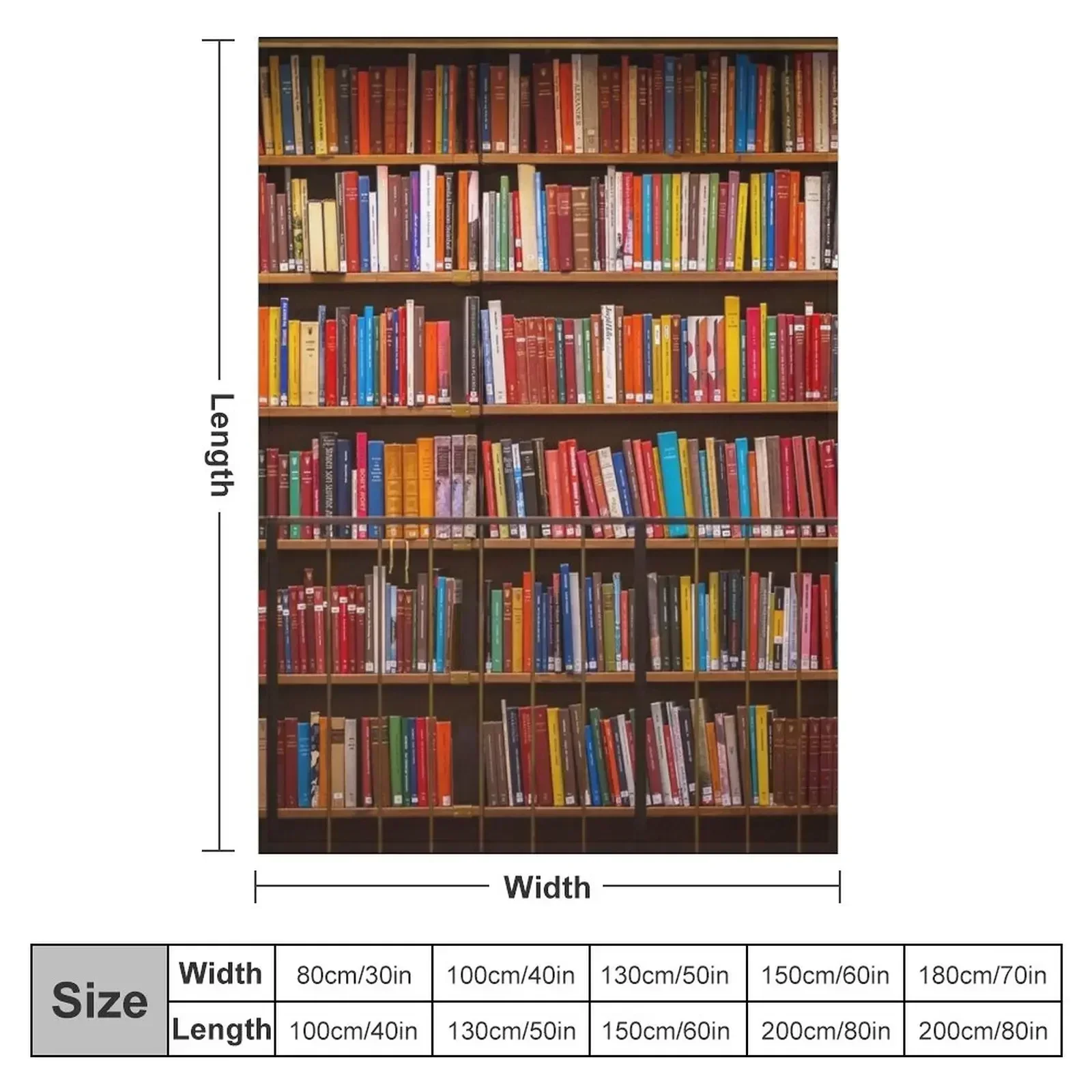 Bookworm Antique book library, vintage book shelf Throw Blanket Flannels Luxury Designer Custom Retros Blankets