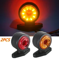 2PCS Universal 12-24v Warning Tail Light Side Marker Indicators Light Truck Lorry Bus Dual Face Turn Signal Light Outline Lamp