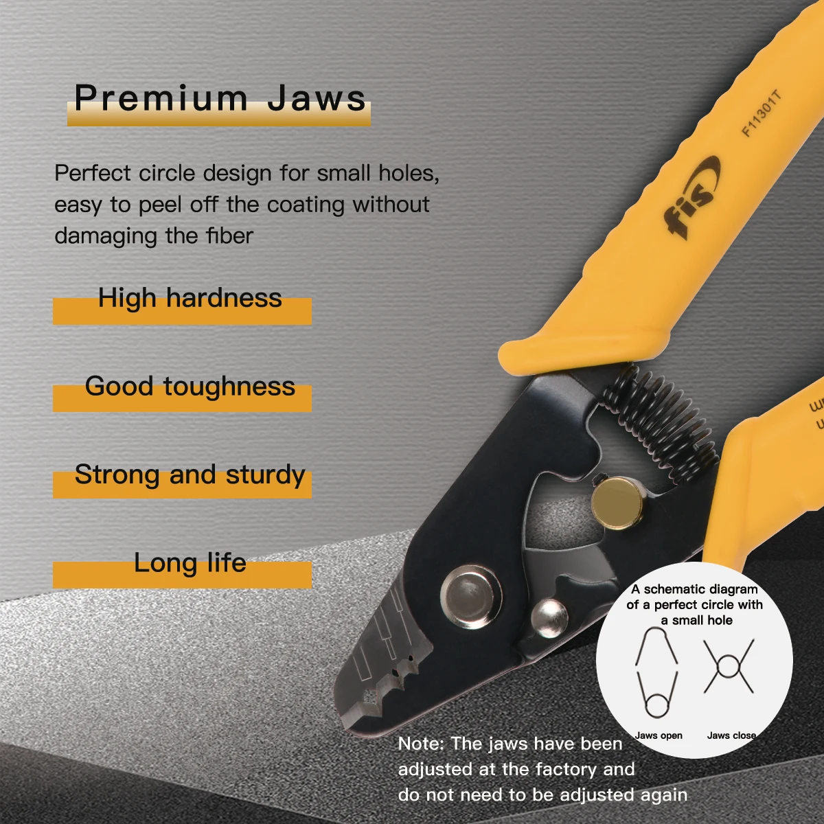 Handheld TAWAA KS-K2 Fiber Optic Kevlar Scissors Fiber Optic Kevalr Cutter Stainless Steel Scissors with 3 Holes Fiber Stripper