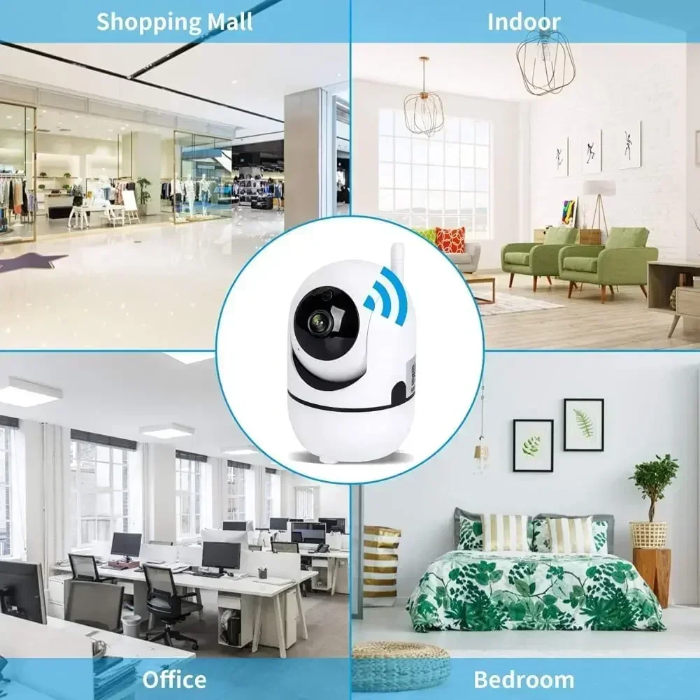 Câmera IP sem fio com Wi-Fi, Mini Pet Video Surveillance Camera, Baby Monitor, Smart Home, Ycc365, 1080P, 1620P, 360