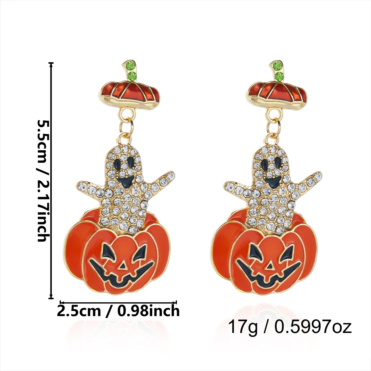 Kreative Cartoon Akimbo Kürbisbein-Ohrhänger für Damen, Halloween Emaille Spinnen-Ohrhänger, Festival Party Schmuck Geschenke – Detail 12