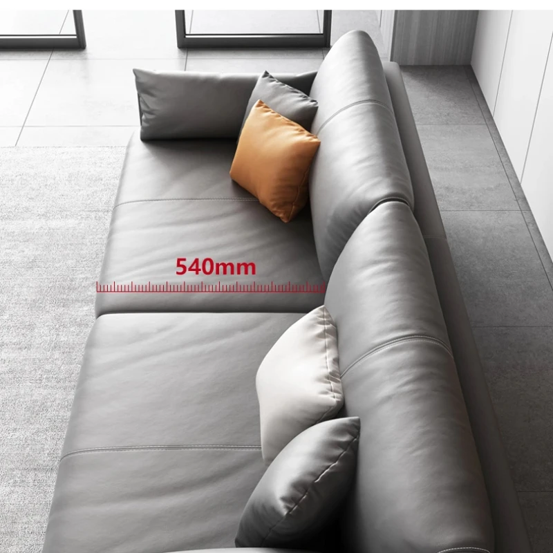 Cowhide Business Office Sofas Reception Fashion Light Luxury Coffee Office Sofas Combination Office Furniture Ambony Seza XYOS