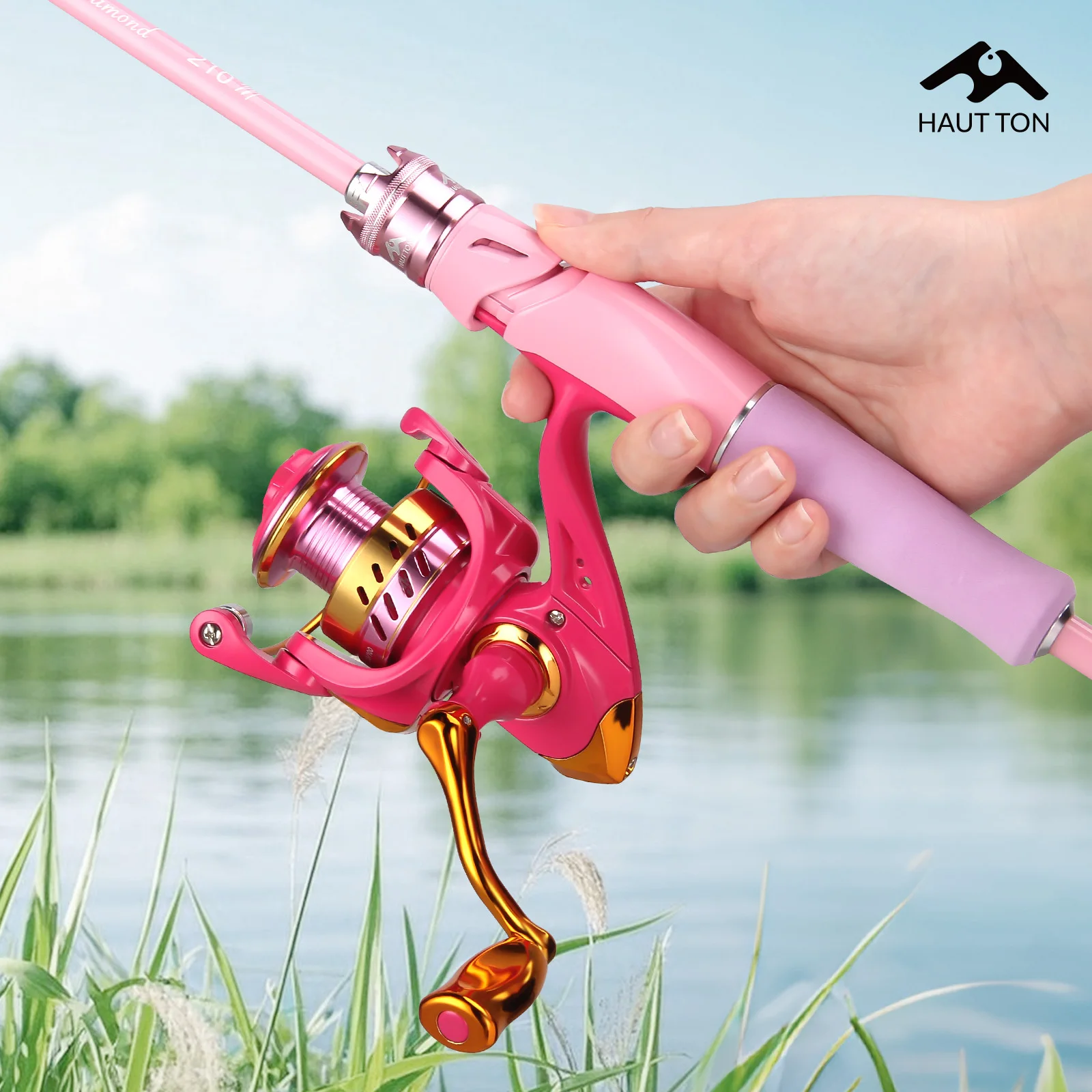 +ladies +fishing +poles Elite Spinning Ladies Combo jig heads Dcenta Kids Fishing Pole Pink,