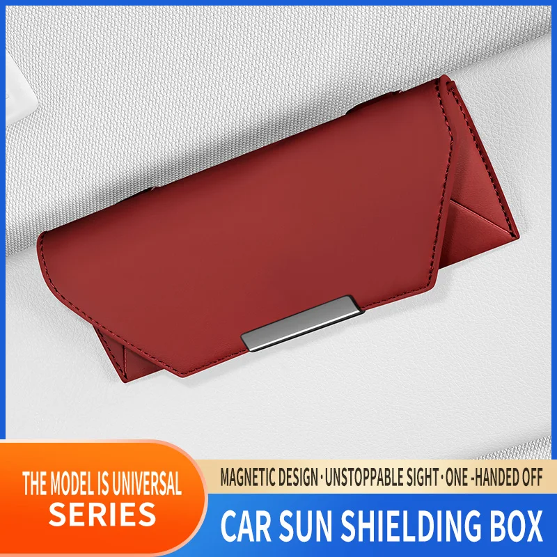 Car Sun Visor Glasses Holder For Toyota Land Cruiser J200 Tundra XK60 XK70 Sienna Auto Eyeglasses Storage Case