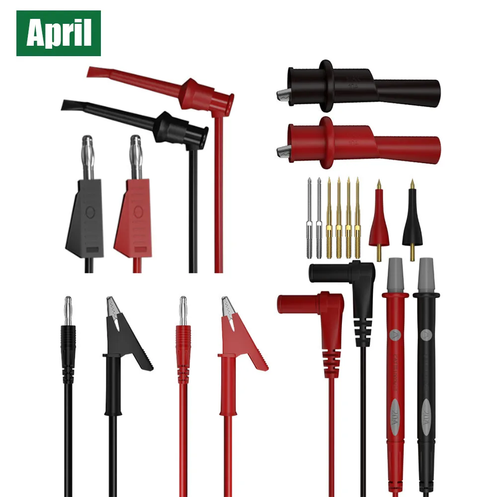 

Universal Tester Lead Set with 4mm Banana Plug Connector, Replaceable Probe Test Pen, Alligator Clip for Electrical test Tools