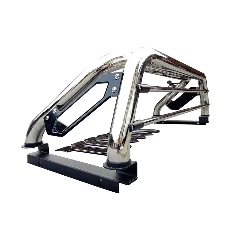 Top quality Hot Selling Silver Color With LED Anti Roll Bar Sport Bar for Hilux Vigo Revo Isuzu D-MAX Ranger 4