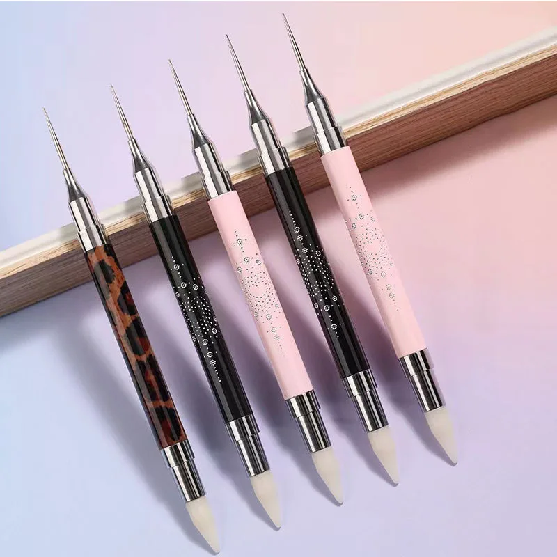 Double-ended Nail Dotting Tool with Different Ball Ends for Nail Art Painting and Drawing