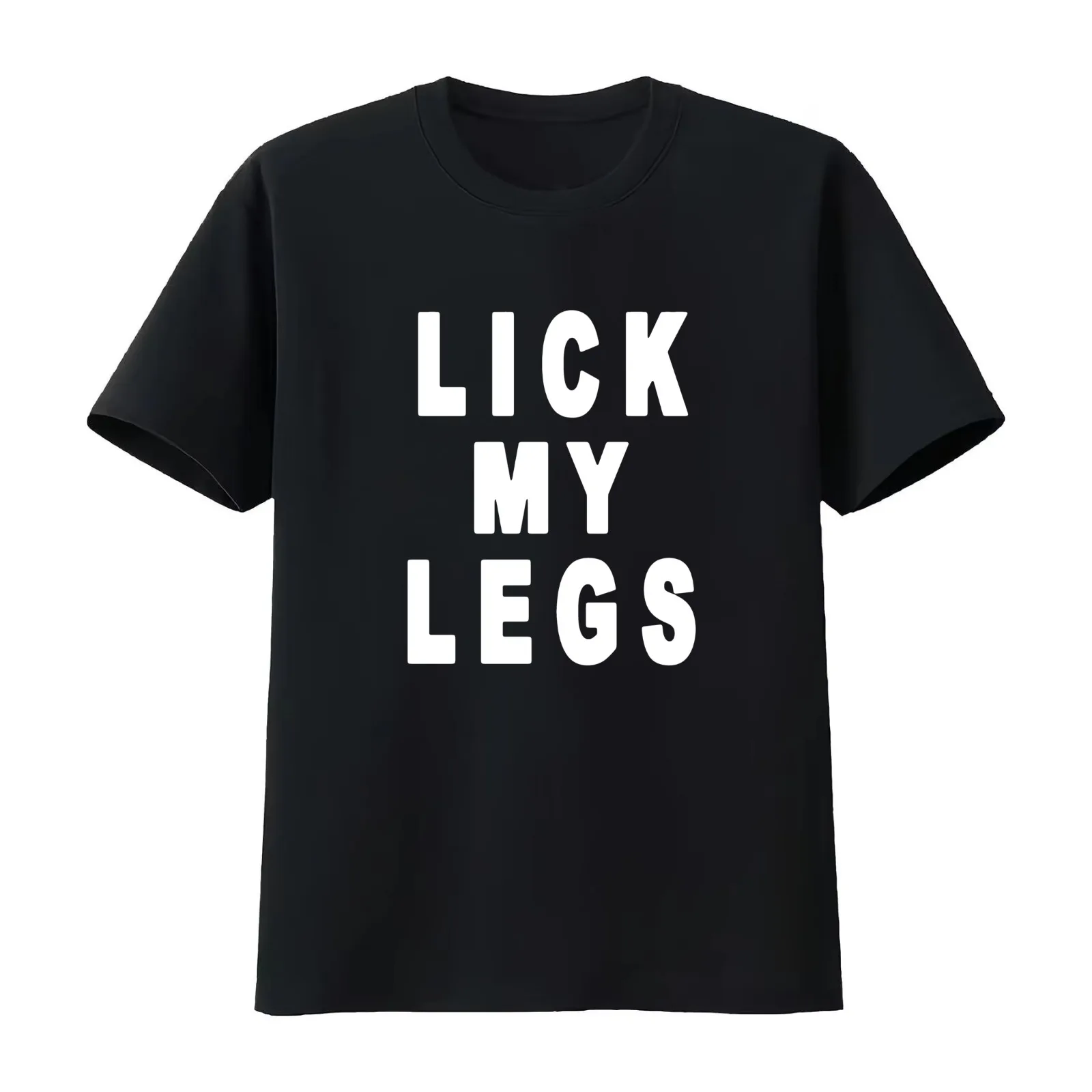 Lick My Legs! T-Shirt Summer Casual Cotton Tee Oversized Streetwear Tops Vintage Graphic Print Loose Fit Short Sleeve