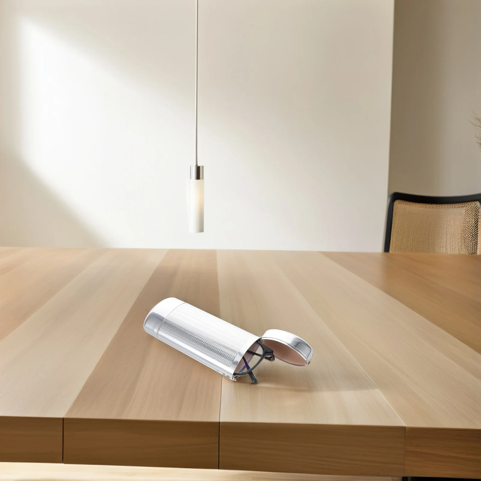 حافظة نظارات من الألومنيوم خفيفة الوزن، صندوق تخزين للنظارات ذو هيكل صلب للسفر والمكتب للاستخدام الخارجي، صندوق منظم للنظارات الشمسية