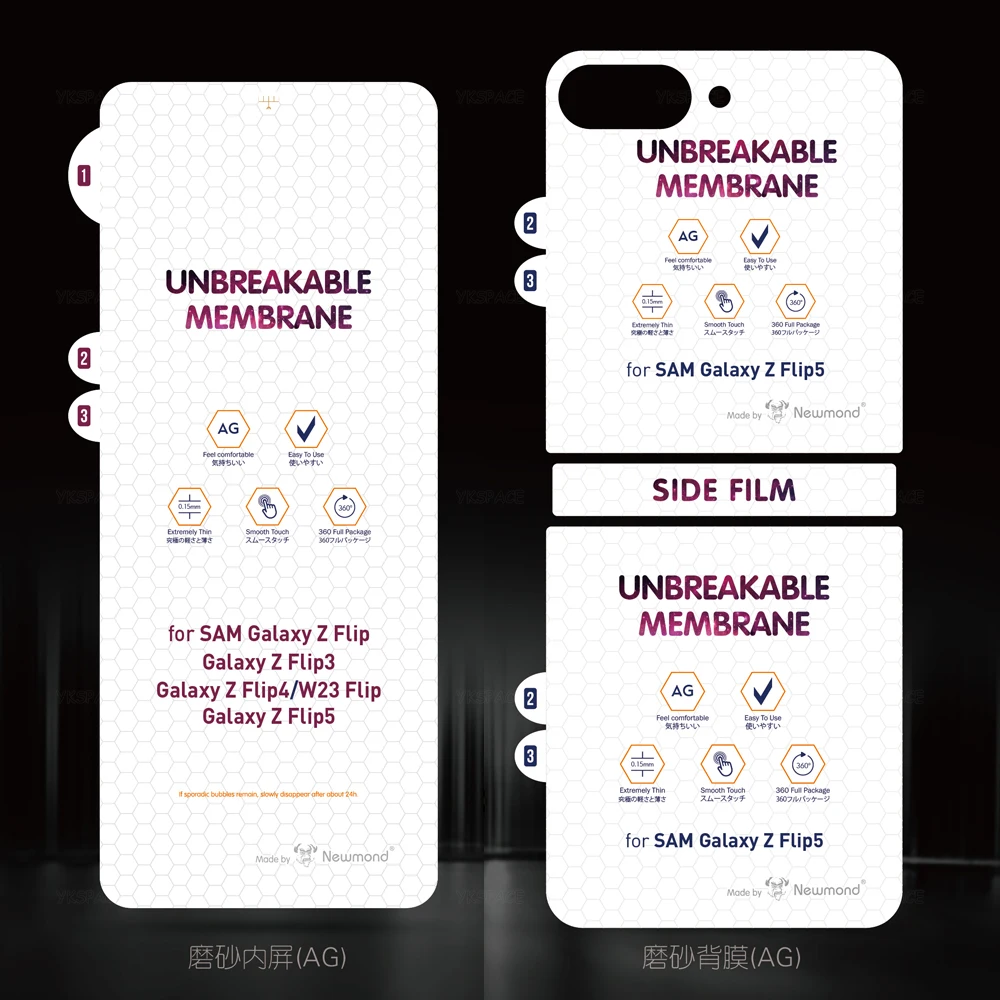 Vorder- und Rückseite Mattierte Hydrogel-Folie für Samsung Galaxy Z Flip 8 7 FE 6 5 4 3 HD Klare Weiche Displayschutzfolie Anti-Fingerabdruck – Detail 5